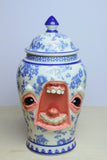 07 - Delft Face Jar - SECOND