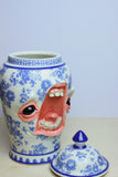 07 - Delft Face Jar - SECOND