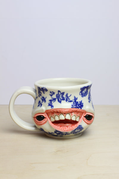 18 - Floral Face Mug