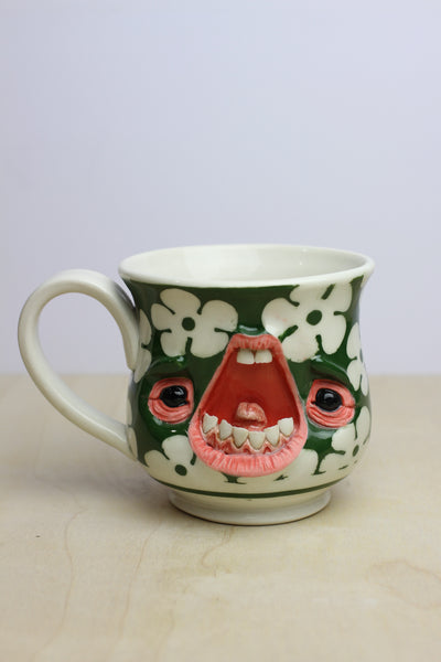27 - Floral Face Mug - SECOND